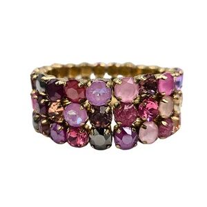 Sienna - Sadie 3 strand bracelet Gold-Tone Multi-Pink Crystal Stretch Bracelet
